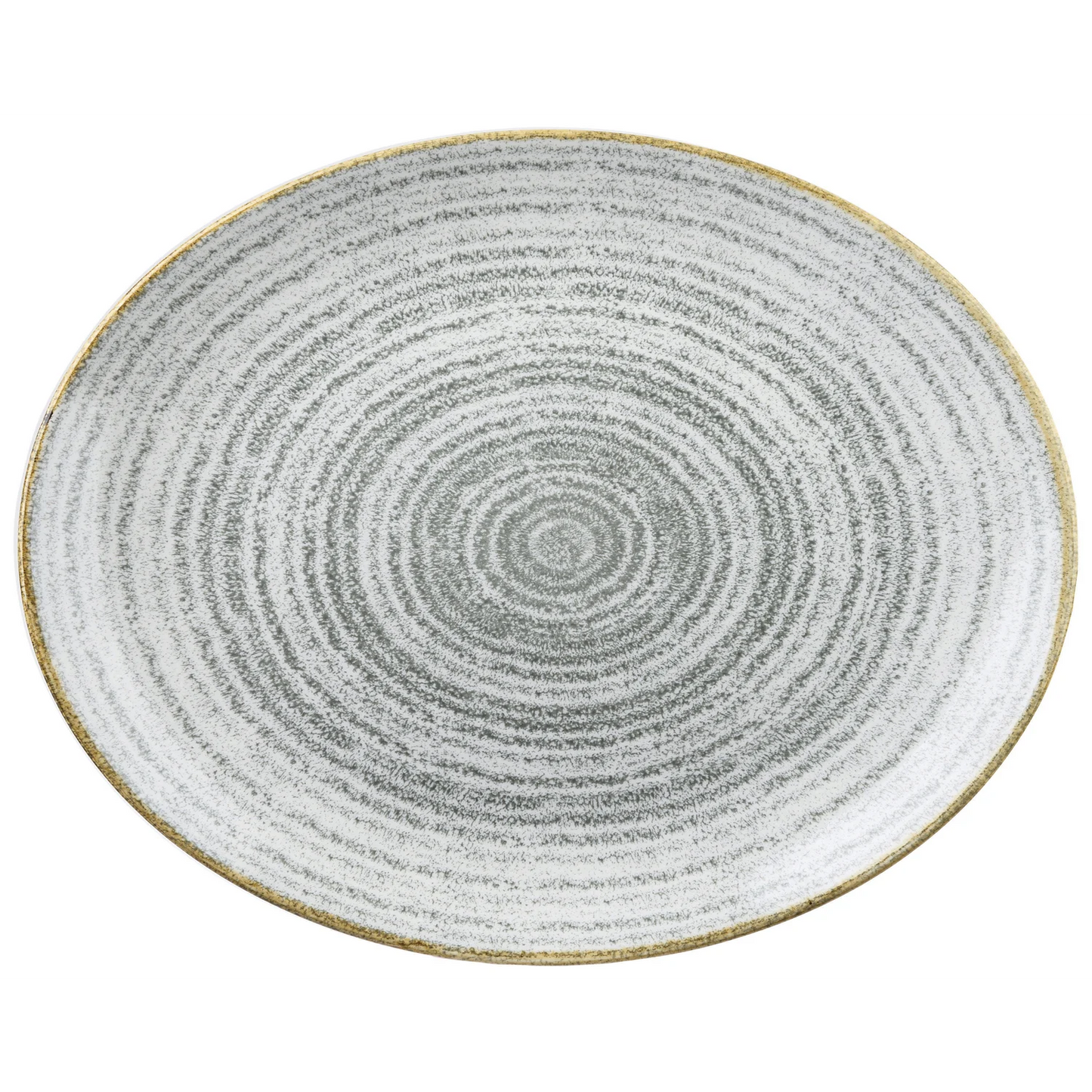 Platter Studio Prints Stone Grey oval coupe
